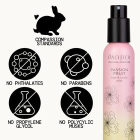Pacifica Passion Fruit Body Mist 5 oz lifestyle scene