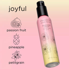 Pacifica Passion Fruit Body Mist 5 oz side view