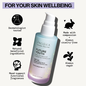 Pacifica Peptide Face Moisturizer displayed with other skincare products