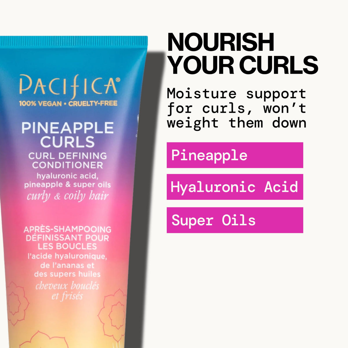 Pacifica Pineapple Curls Conditioner front view 680g