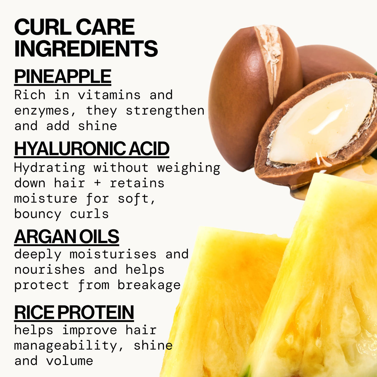 Pacifica Pineapple Curls Shampoo and Conditioner set with fresh pineapples