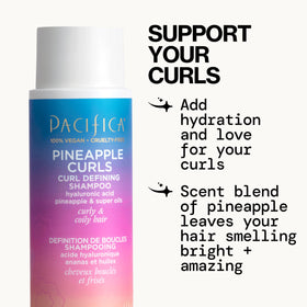 Pacifica Pineapple Swirl Curl Defining Cream application on hair