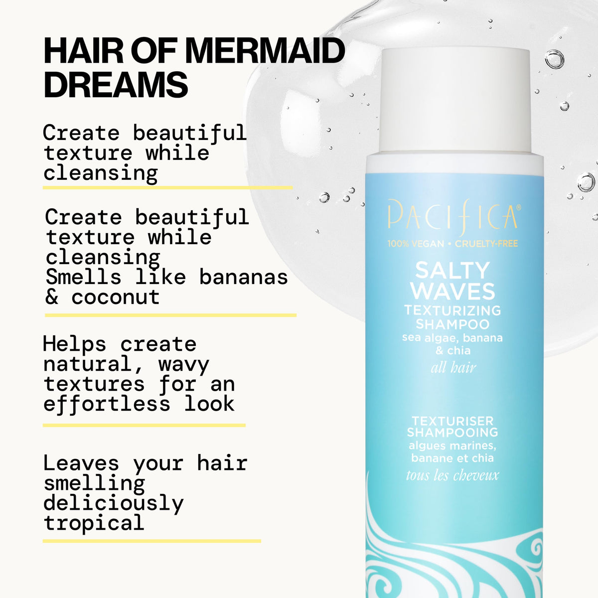 Pacifica Salty Waves Texturizing Shampoo 422g back view