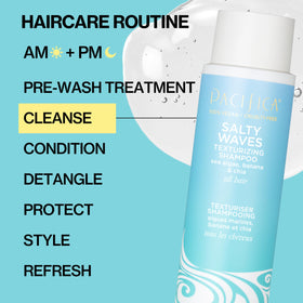Pacifica Salty Waves Texturizing Shampoo 422g on bathroom shelf