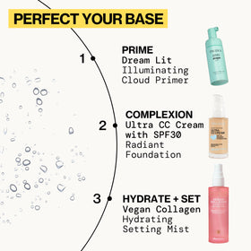 Pacifica Setting Spray Glow Baby Brightening Mist with beach background