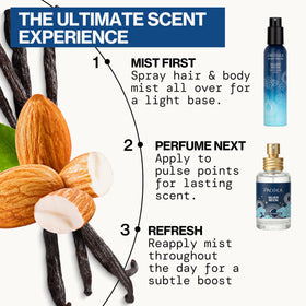 Pacifica Silver Moon Perfume with vanilla and almond ingredients