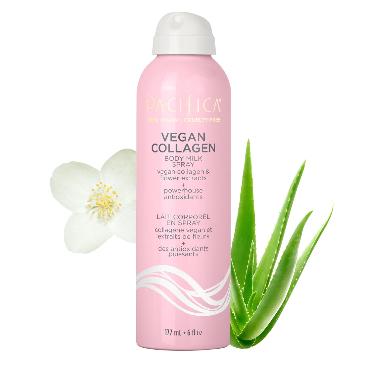 Pacifica Spray Lotion 235g front view with pump