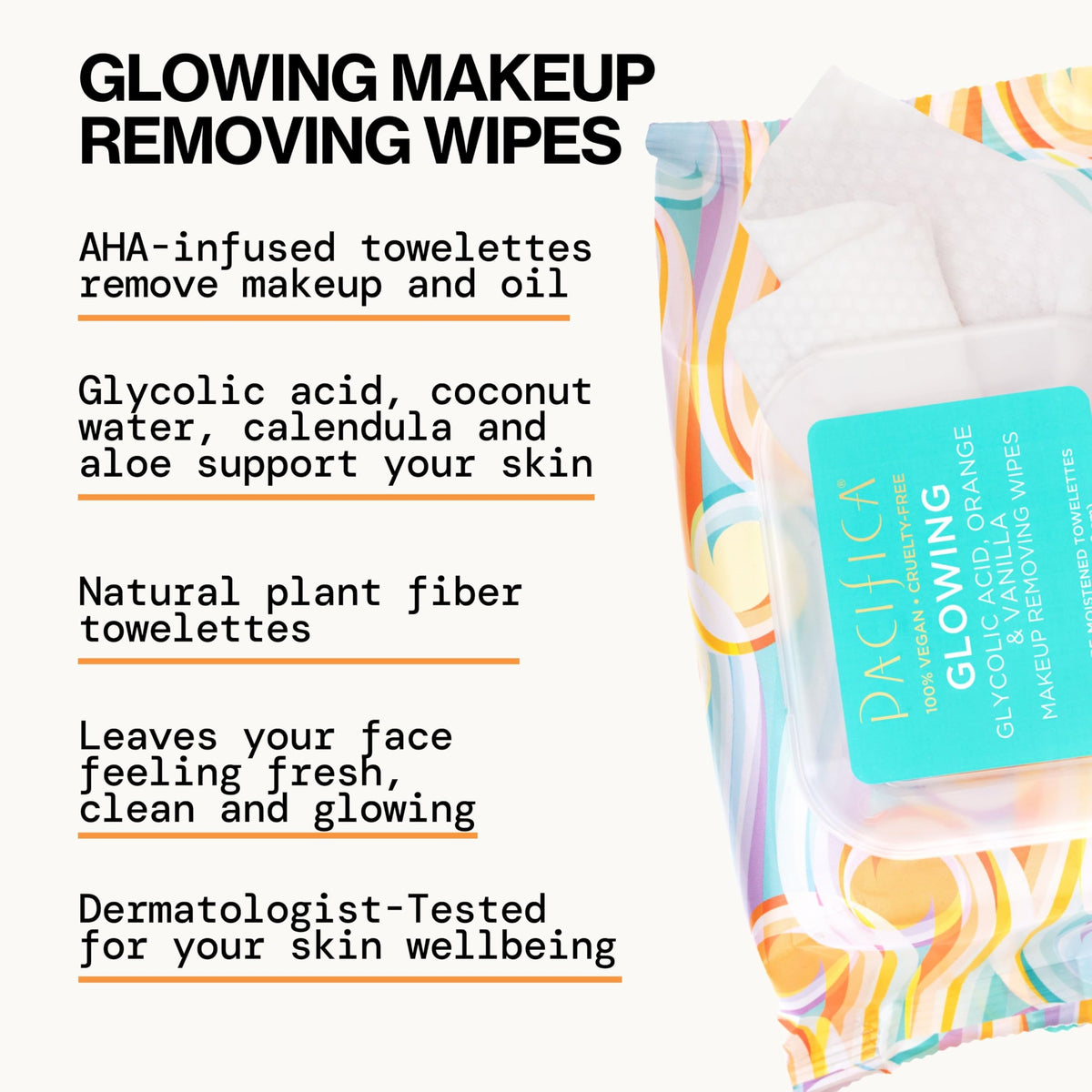 Pacifica Vegan Face Cleansing Wipes in a travel bag