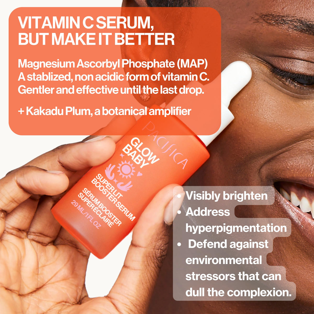 Pacifica Vitamin C Serum Glow Baby side view with cap