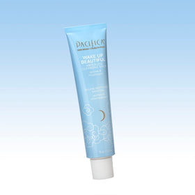 Pacifica Wake Up Beautiful Cleansing Balm with natural ingredients layout