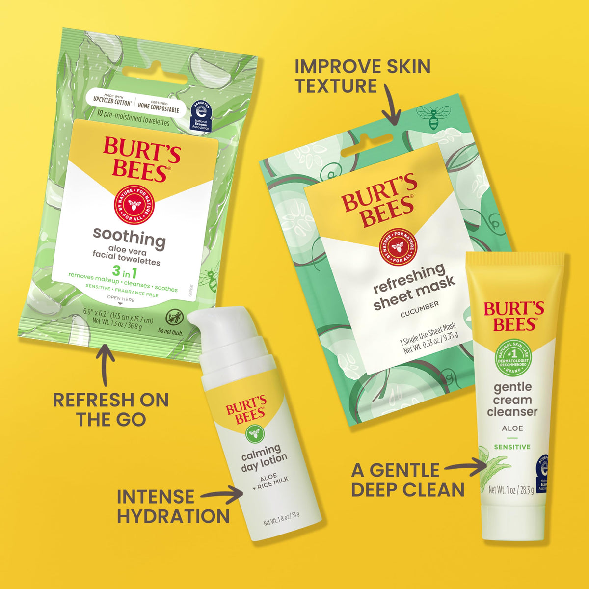 Pack of 10 Burt's Bees Facial Towelettes