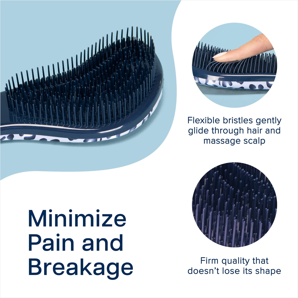 Pack of 2 Crave Naturals Glide Thru Detangling Hair Brushes