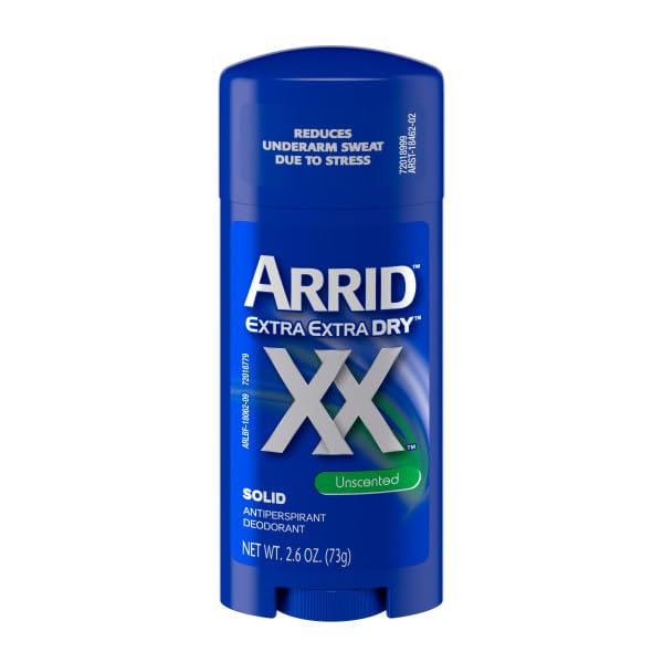 Pack of 6 Arrid Antiperspirant Deodorant Unscented sticks