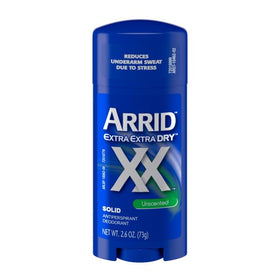 Pack of 6 Arrid Antiperspirant Deodorant Unscented sticks