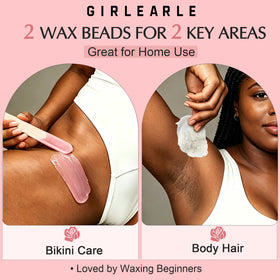 Pack of rose wax beads for sensitive areas