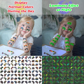 Packaged Monster Truck temporary tattoos with vibrant colours