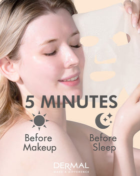 Packaging details of DERMAL Korean Essence Sheet Masks
