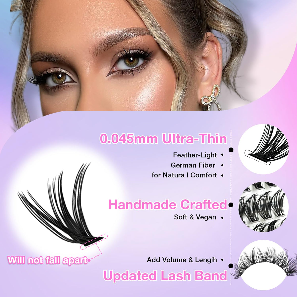 Packaging of AILAISHI Lash Clusters Kit