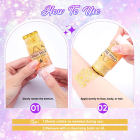 Packaging of AROIC Body Glitter Stick set