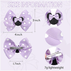 Packaging of BBGifts Mouse Ears Hair Clips with three pairs included