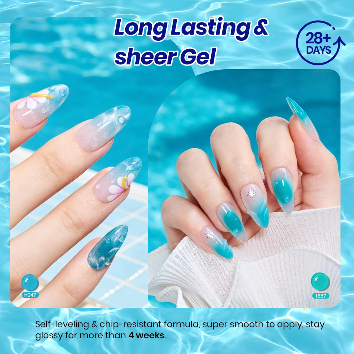 Packaging of beetles Gel Polish Ocean Veil set