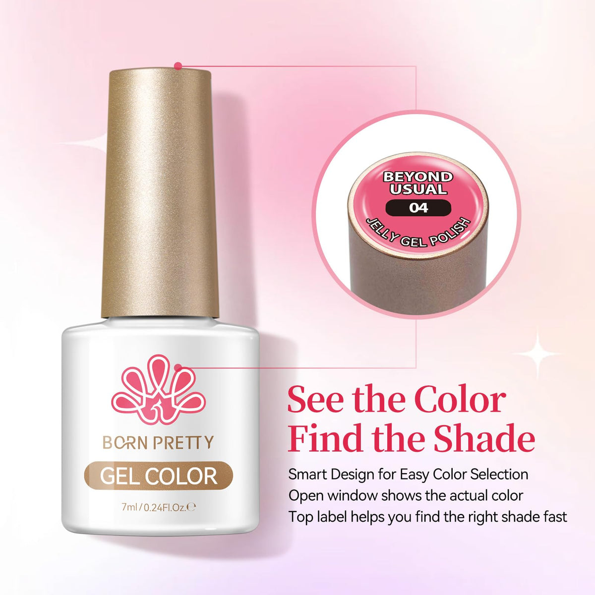 Packaging of Born Pretty Jelly Gel Nail Polish Set