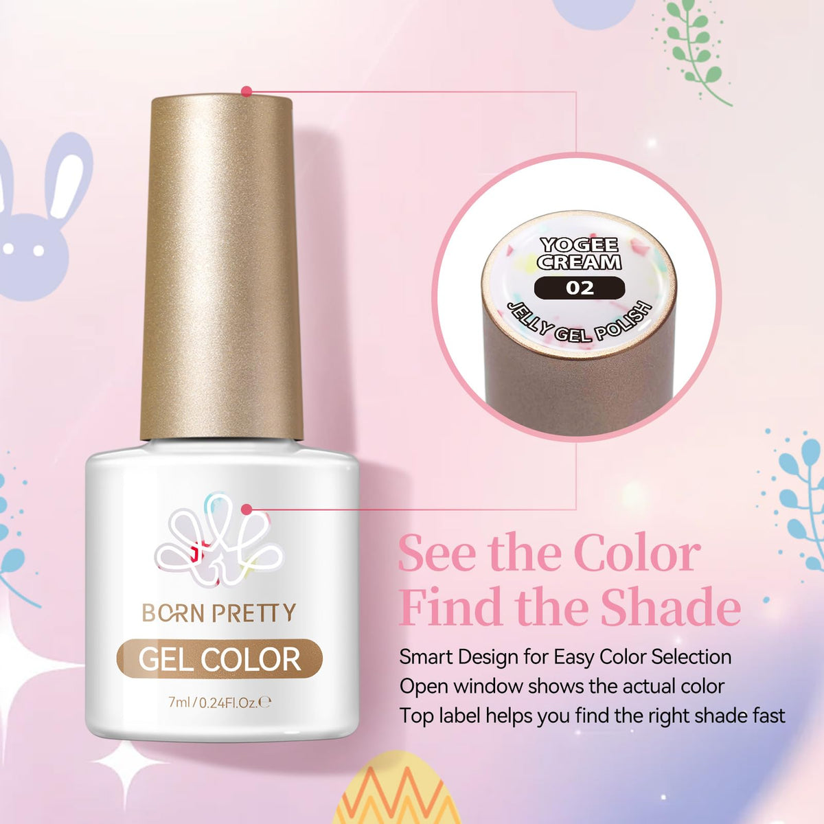 Packaging of Born Pretty Milky Jelly Gel Nail Polish Set