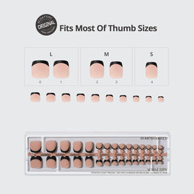 Packaging of BTARTBOXNAILS Squoval Press On Toe Nails
