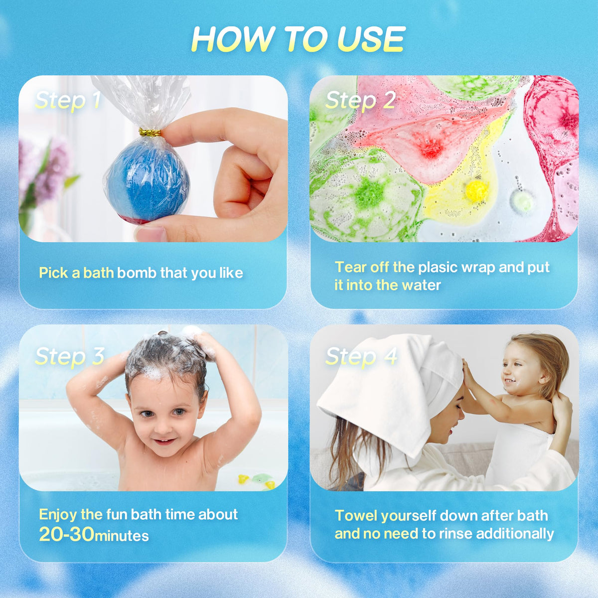 Packaging of BYGGVIR Bath Bombs for Kids