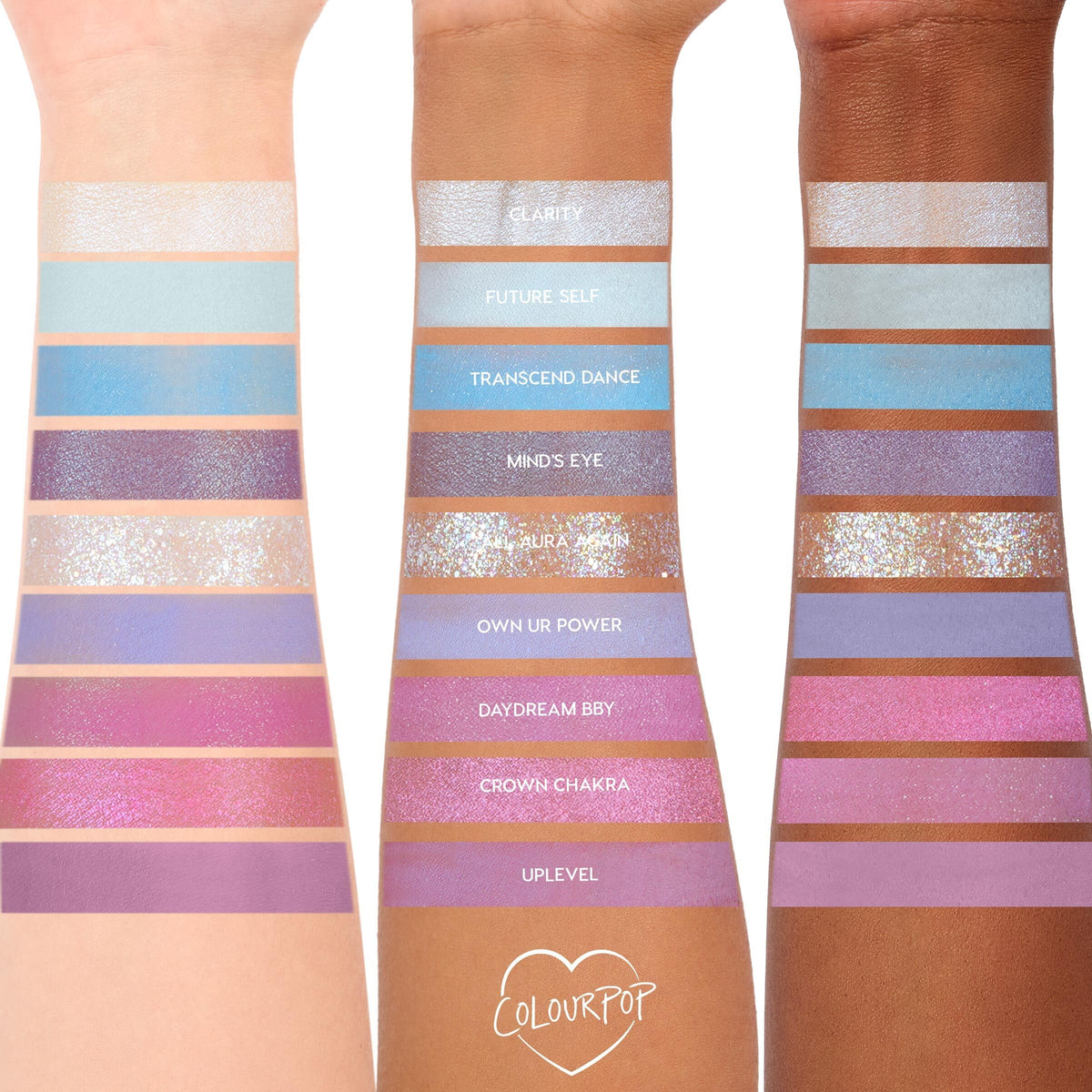 Packaging of ColourPop Eyeshadow Palette on a vanity table