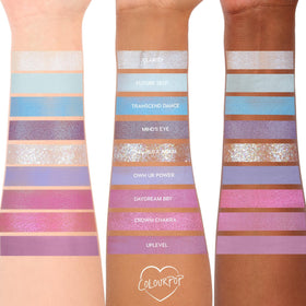 Packaging of ColourPop Eyeshadow Palette on a vanity table