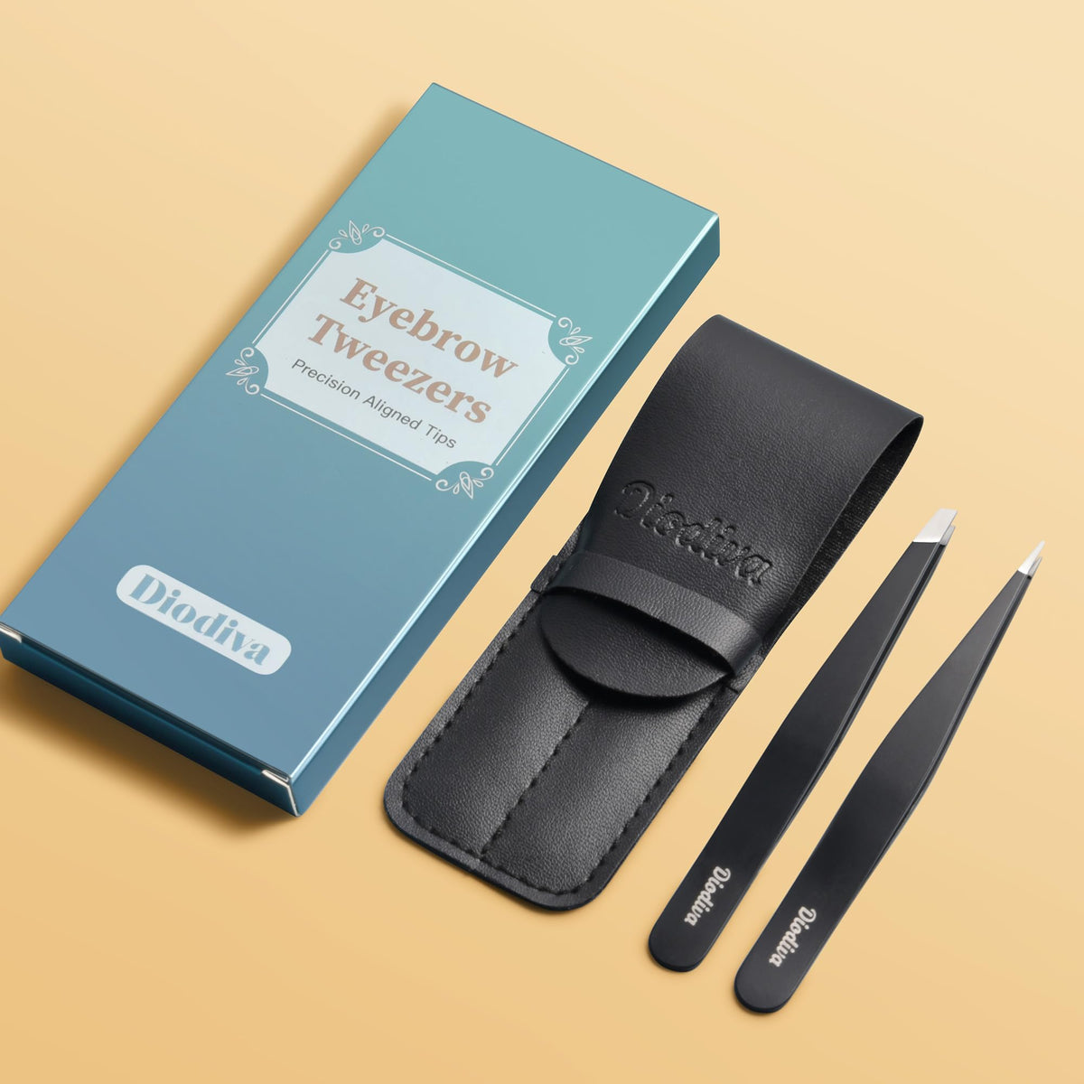 Packaging of Diodiva 2-Pack Precision Tweezers Set