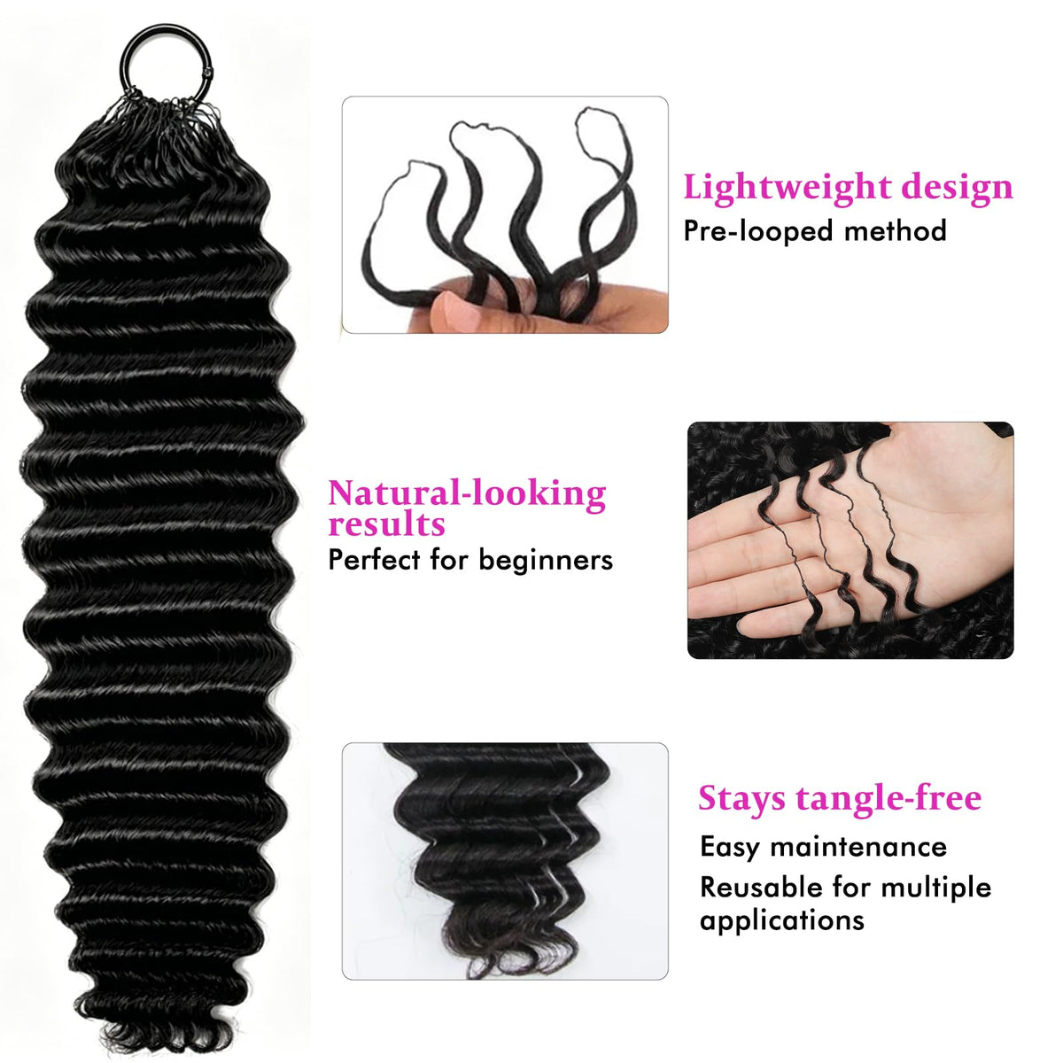 Packaging of Dowstalgirl Human Crochet Hair