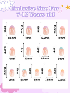 Packaging of EBANKU Press on Nails for Kids with details