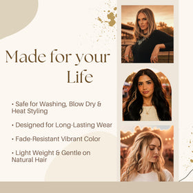 Packaging of Feather Headz hair extensions