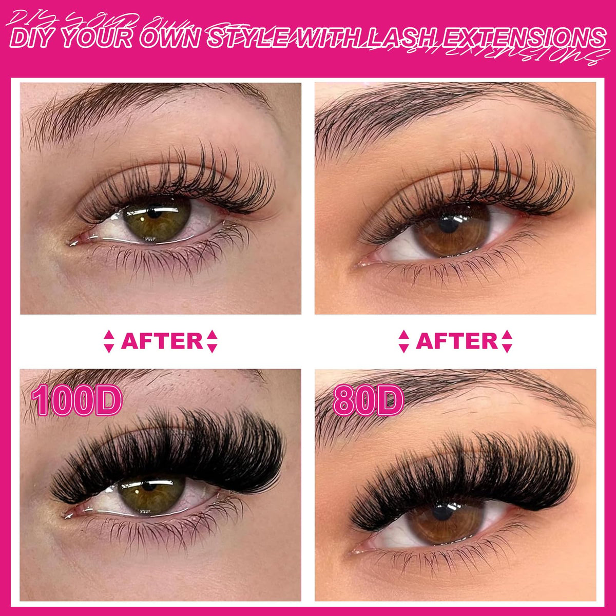 Packaging of Fowendia Lash Clusters individual lashes