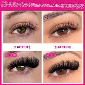 Packaging of Fowendia Lash Clusters individual lashes