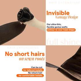 Packaging of Full Shine Hand Tied Weft Hair Extensions