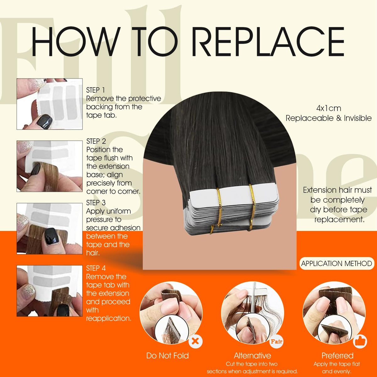 Packaging of Full Shine Tape In Extensions Mocha Brown