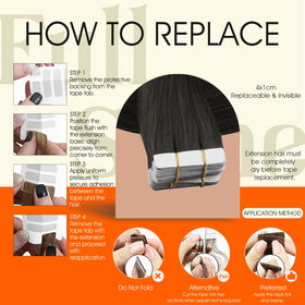 Packaging of Full Shine Tape In Extensions Mocha Brown