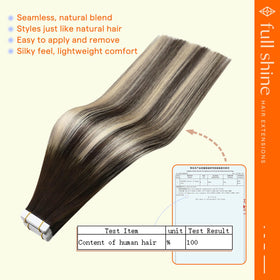 Packaging of Full Shine Tape In Hair Extensions 12 Inch