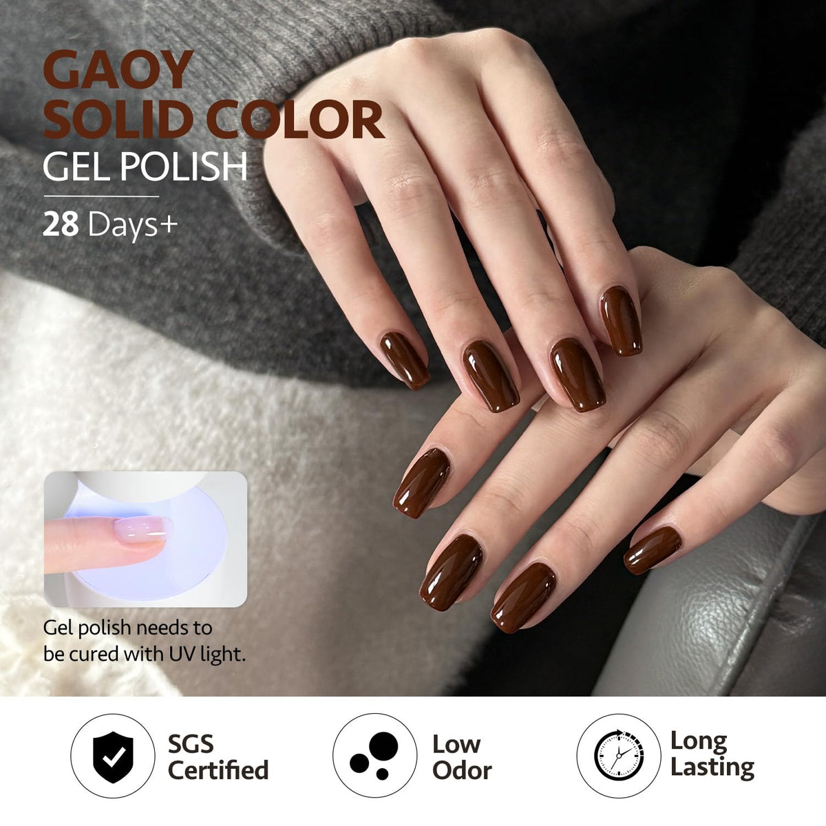 Packaging of GAOY Gel Nail Polish Set on a white background