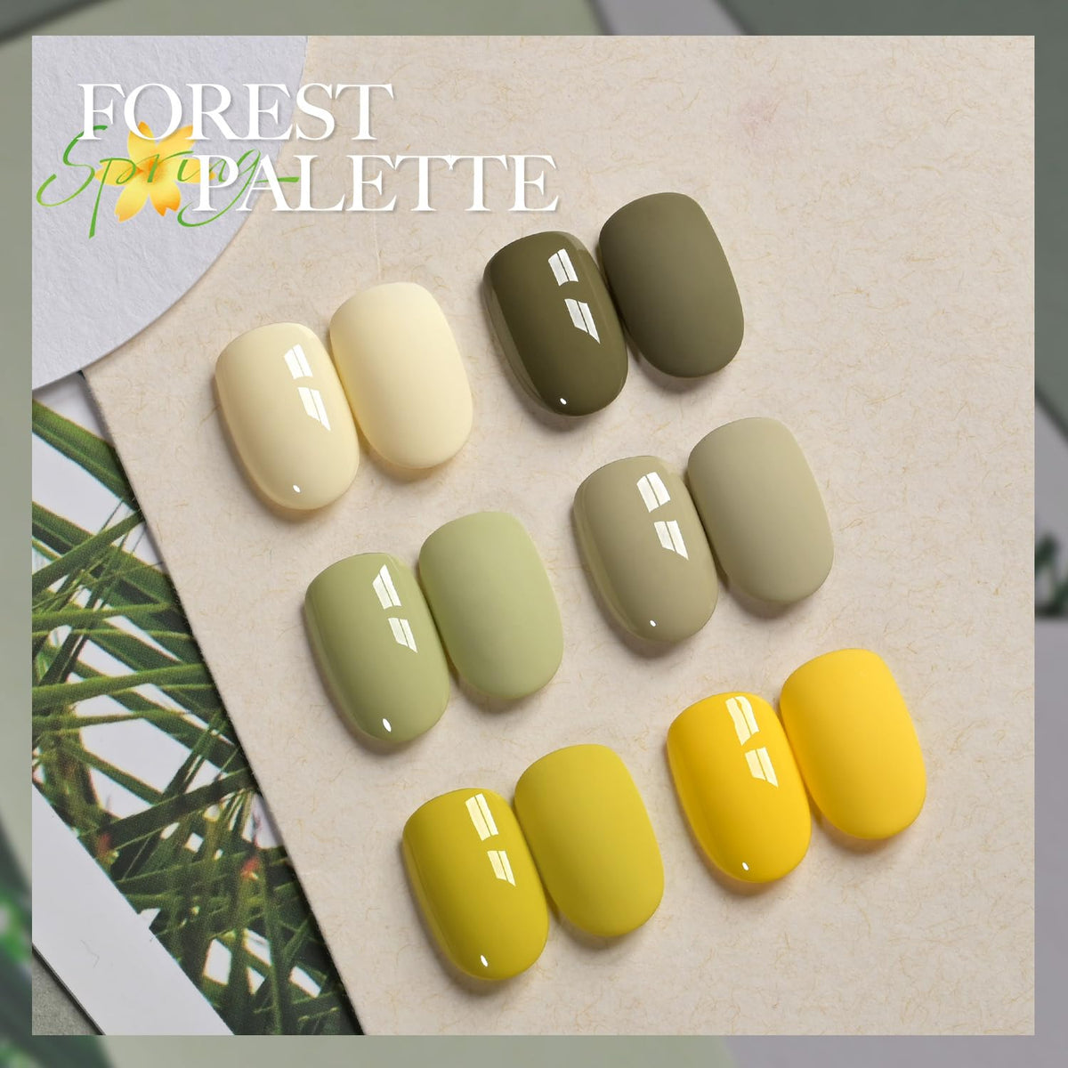 Packaging of GAOY Green Gel Nail Polish Set