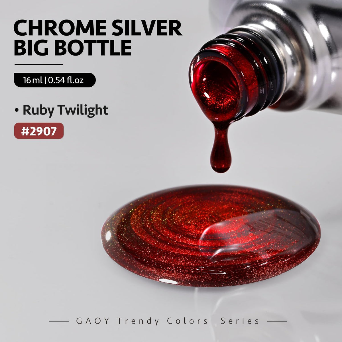 Packaging of GAOY Red Cat Eye Gel Nail Polish 16ml