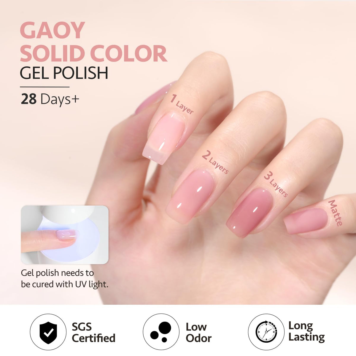 Packaging of GAOY Sheer Maroon Gel Nail Polish