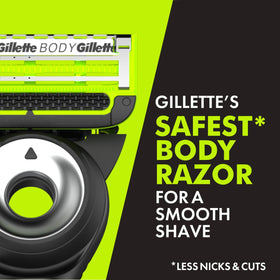 Packaging of Gillette Body + Intimate Razor Blades 10 refills