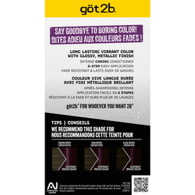 Packaging of Got2B Metallics Permanent Hair Dye Smoky Violet