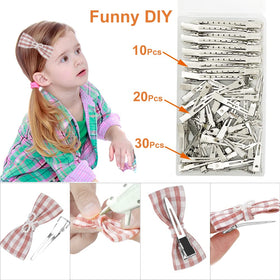 Packaging of HiJeaton 60Pcs Metal Duck Billed Hair Clips