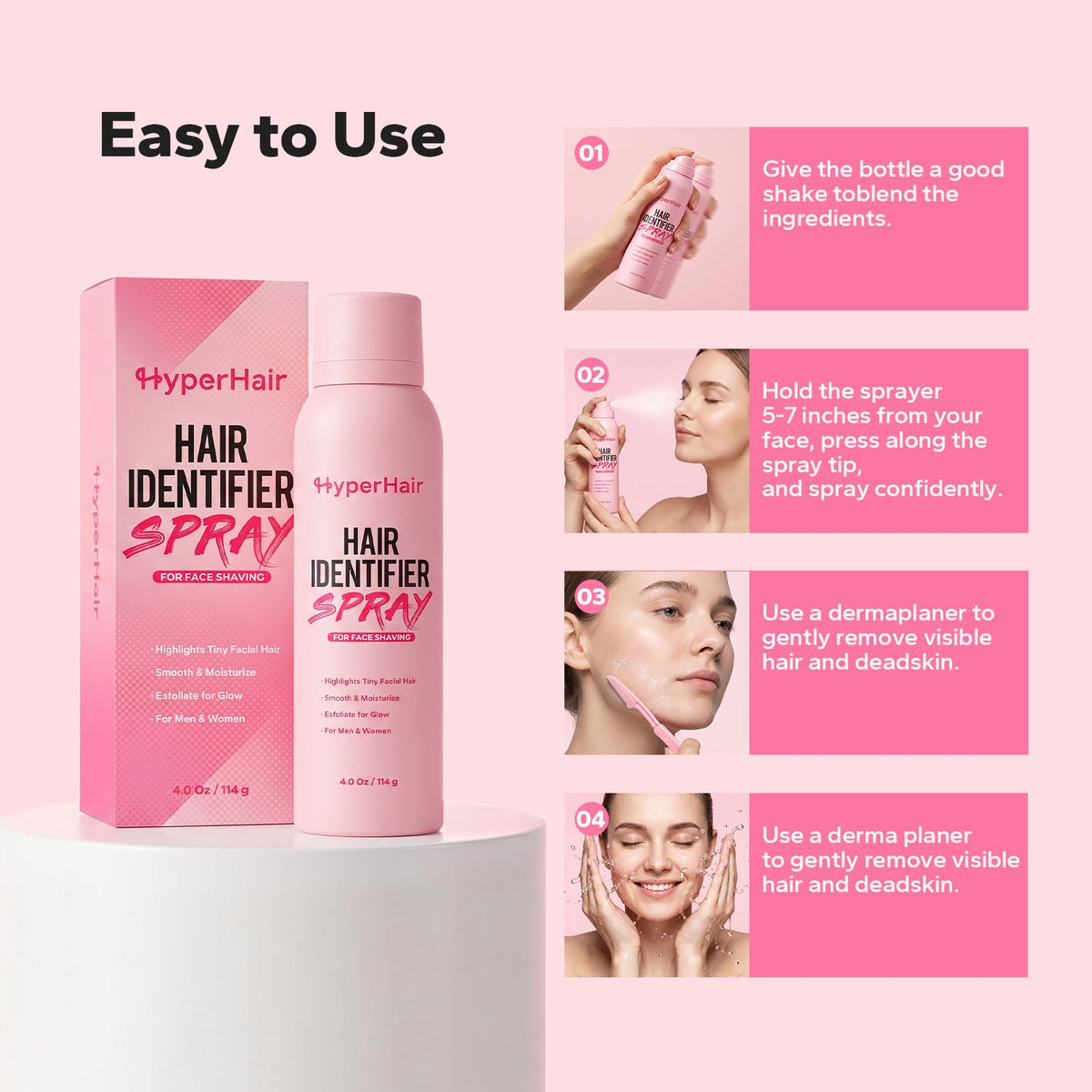 Packaging of HyperHair Hair Identifier Spray