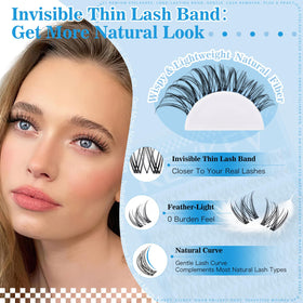 Packaging of KevKev Wispy Lash Clusters Kit